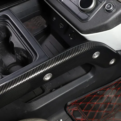 Vista 7 de TINKI 2 piezas de plástico ABS para decoración de consola central de automóvil para Land Rover Defender 110 accesorios 2020 2021 2022 piezas