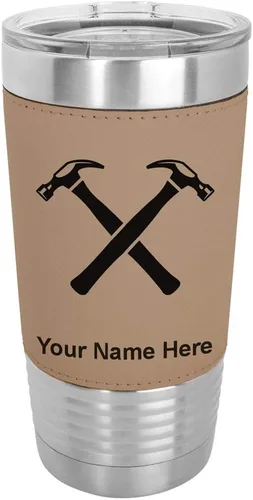 Vista 8 de LaserGram Personalized 20oz Tumbler, Hammers (Baseball Style)
