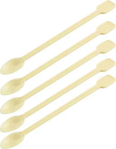 Vista 3 de 500 unidades de plástico para café y té, cucharas desechables, agitador, mini agitador, agitador de plástico de grado alimenticio, cucharas de té
