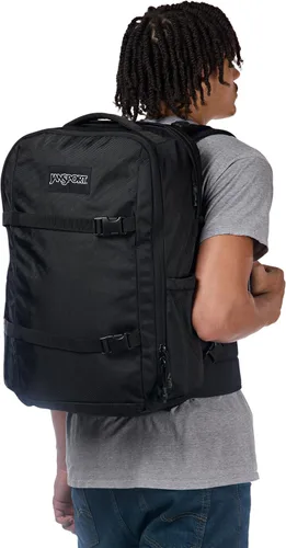 Vista 6 de JanSport Venture Pack - Paquete de viaje con compartimento principal grande con correas de compresión, bolsillos dobles para botella de agua