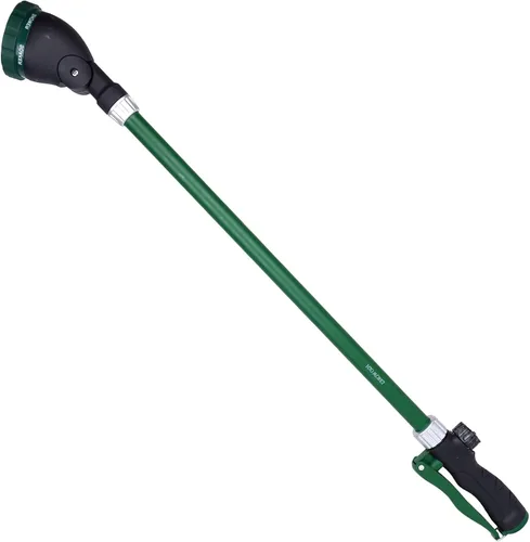 Vista 10 de Varita de riego resistente de 21 pulgadas con cabezal giratorio, varita rociadora de agua ajustable con mango ergonómico, rocía 6 patrones de riego