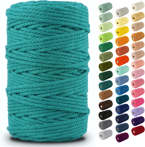 Vista 125 de Nook Theory Hilo de macramé de 3mm 109 yardas - Cuerda de macramé suave de 4mm, 5mm perfecta para nudos - Suministros de macramé para colgadores
