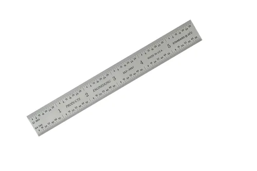Vista 2 de Regla de maquinista de 6 pulgadas/150 mm, regla de 64 y mm Recubrimiento TiN rígido