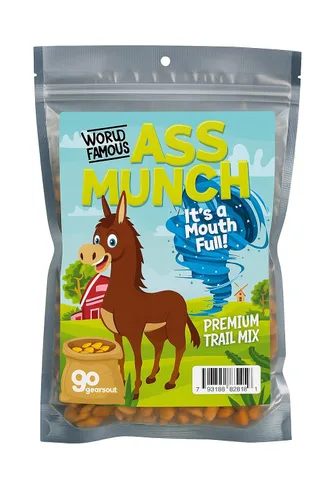 Vista 6 de Ass Munch Spicy Trail Mix - Divertido diseño de burro - Regalo de Navidad para marido - Regalos comestibles para hombres - Mezcla picante, fabricado