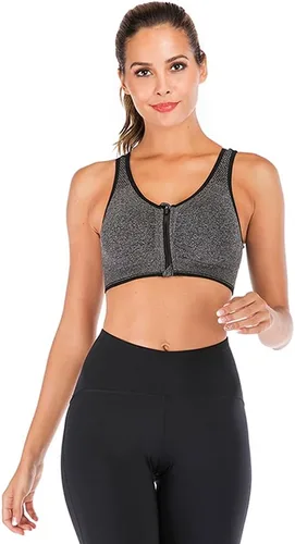 Vista 5 de YEYELE Medium Support and Removable Pad Tank Top Racerback Post Surgery Sports Bras for Women
