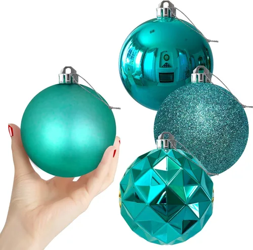 Vista 89 de Esferas pequeñas de Navidad de bronce y dorado de 1.6 pulgadas, adornos para decoración de árbol de Navidad, bolas colgantes inastillables