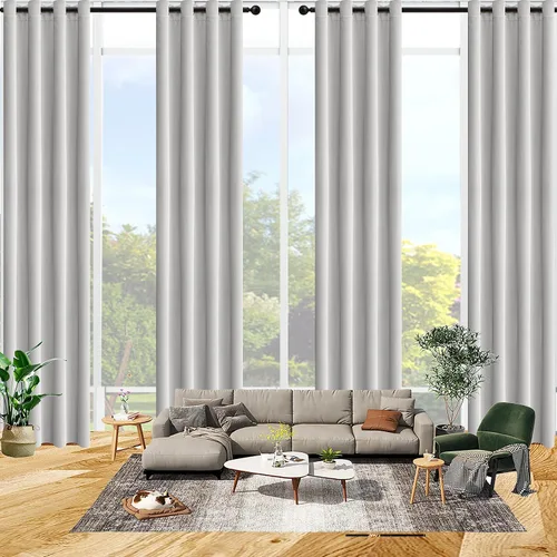 Vista 12 de Qiseca Cortinas extralargas de 132 pulgadas de largo para sala de estar, cortinas de techo de 11 pies, ventanas altas hechas a medida de 2 pisos