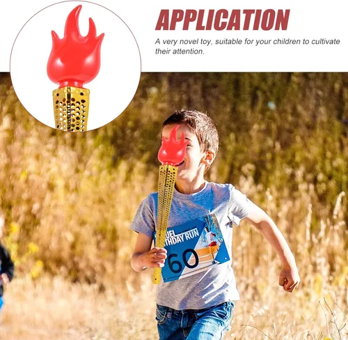 Vista 9 de Toyvian Divertida antorcha de juguete de simulación Pla- stic Prop Magics Wand Juguete para la escuela Cosplay Medieval Luau fiesta temática