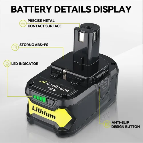 Vista 3 de 2 paquetes actualizados 7.0Ah P108 18V repuesto para batería Ryobi 18V P102 P103 P104 P105 P107 P109 P122 PBP005 PBP004 PBP003 Herramientas