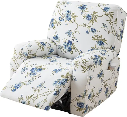 Vista 26 de Eco-Ancheng Fundas reclinables de 4 piezas, fundas para sillas reclinables, fundas elásticas para sofá reclinable, fundas ajustables