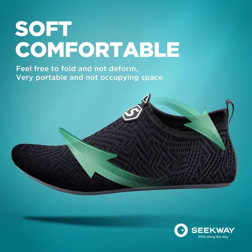 Vista 3 de SEEKWAY SK002 - Zapatos acuáticos unisex de secado rápido, antideslizantes, para playa, natación, piscina, río, navegar y surf