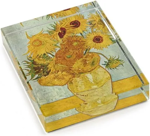 Vista 6 de Campo de amapolas por Vincent Van Gogh - Pisapapeles de cristal