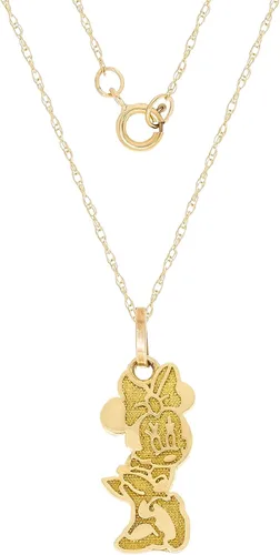 Vista 4 de Disney Joyería para mujer collar con colgante de oro amarillo de 10 quilates con cadena de 18 pulgadas
