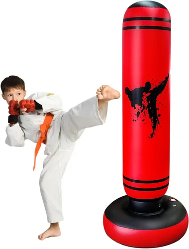 Vista 10 de Punching Bag Kid,Boxing Bag for Kids,Inflatable Dummy, Inflatable Punching Bag, De-Stress Boxing Bag for Kids.