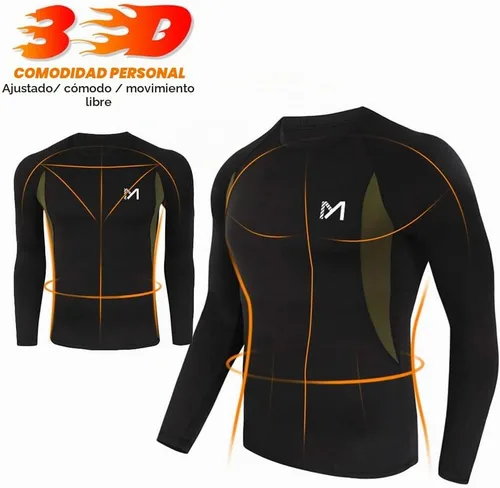Vista 5 de MEETYOO - Ropa interior térmica para hombre, conjunto de calzoncillos largos, capa base de invierno, para esquí y correr Negro