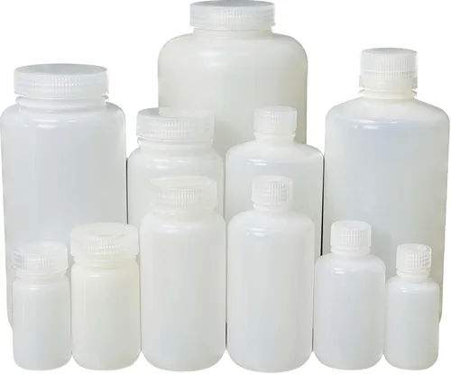 Vista 4 de Botellas de reactivo PP de boca ancha de 2.0 fl oz, 2 onzas, con tapas de polipropileno, paquete de 290