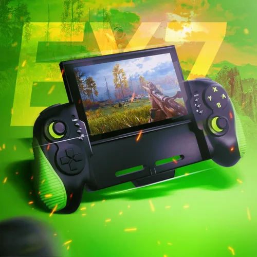 Vista 7 de Hawksbill Nintendo Switch & OLED Compatible Handheld Controller, Plug and Play, Charging, Turbo and Auto Function