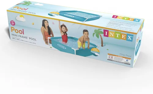 Vista 9 de Intex - Piscina infantil miniatura de vinilo duradero de 4 pies x 12 pulgadas, piscina sobre el suelo para niños y enseñanza para bebés de 3 años