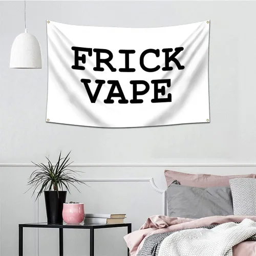 Vista 2 de Bandera Frick Vape de 3 x 5 pies Decoración de pared