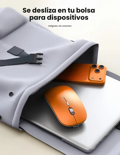 Vista 3 de SABLUTE M31 - Mouse Bluetooth para MacBook Pro/Air, iPad, mouse inalámbrico recargable de tres modos para 3 dispositivos (BT 5.2 + 2.4G), elegante