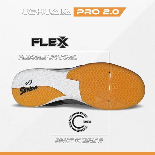 Vista 3 de SENDA Ushuaia Pro 2.0 - Zapatos de fútbol para interiores, cancha y fútbol sala, unisex