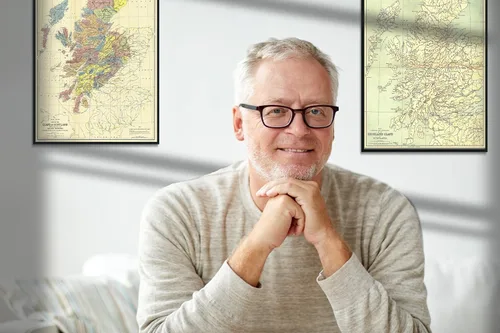 Vista 3 de Regalos escoceses - Mapa del clan de Escocia 1587-1594 - Locations Landowner Highland publicado en 1899 - Póster de historia - Decoración de arte