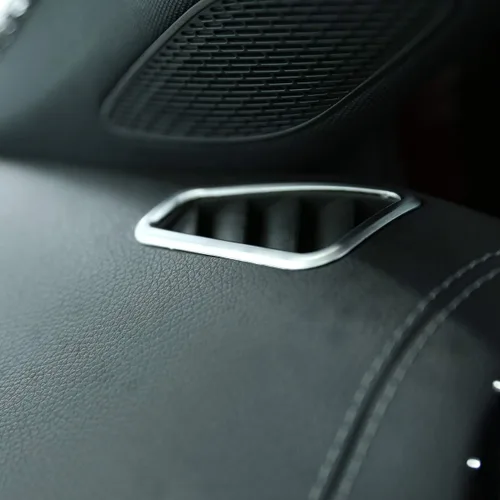 Vista 3 de YIWANG - Marco de ventilación de ABS cromado para salpicadero, 2 piezas para Mercedes Benz Clase A A180 W177 2019 2020, accesorios de coche