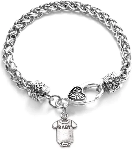 Vista 64 de Inspired Silver - Pulsera de plata con dije personalizado y circonitas cúbicas.