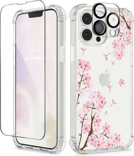 Vista 132 de GVIEWIN - Funda para iPhone 11 con protector de pantalla + protector de lente de cámara, cubierta protectora transparente suave de poliuretano