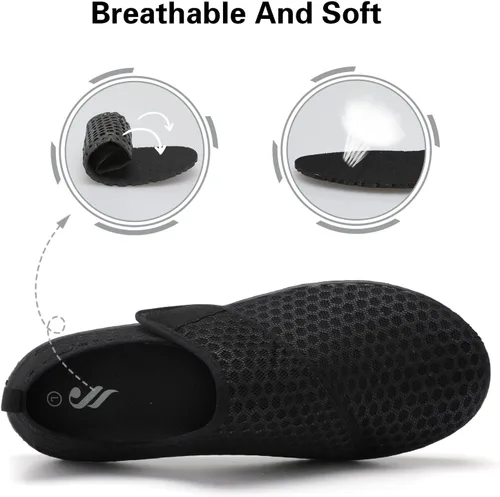 Vista 5 de Lisdwde Zapatos de agua para mujeres y hombres, antideslizantes, zapatos acuáticos, zapatos de natación, deportes de playa, zapatos de secado