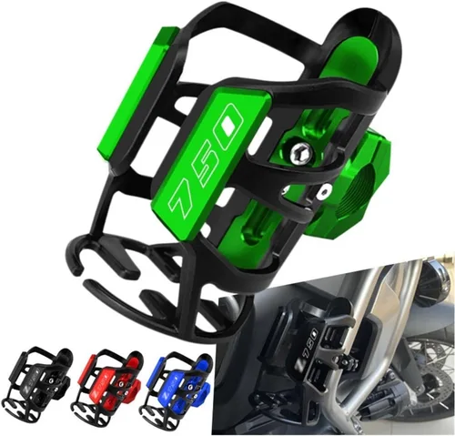 Vista 2 de Z - Accesorios CNC para motocicleta Kawasaki Z750 Z900 Z750R/750S ajustable para botella de agua de bebidas soporte X (color Z750 negro)