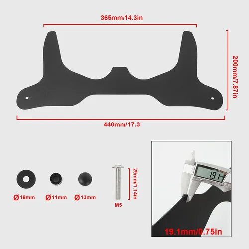 Vista 5 de WOOGA Compatible for Ho&n&da NT1100 NT 1100 2022 2023 2024 Motorcycle Accessories Cockpit Fairing Forkshield Updraft Wind Deflector