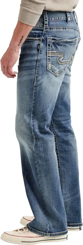 Vista 2 de Silver Jeans Co. Jeans de pierna recta Zac de ajuste relajado para hombre - Legacy