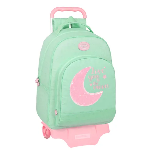 Vista 2 de Mochila Escolar con Ruedas BlackFit8 Moon Verde 32 x 42 x 15 cm