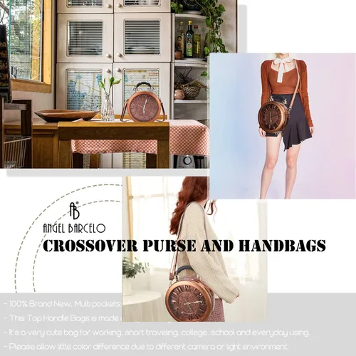 Vista 6 de Angel Barcelo Bolso cruzado y bolsos para mujer, bolso de hombro de moda para mujer