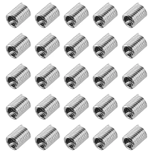 Vista 35 de uxcell 50 piezas de insertos de rosca de alambre 1/2-13 UNC 1D (1/2 ") 304 de acero inoxidable helicoidal tipo helicoidal kit de reparación de rosca
