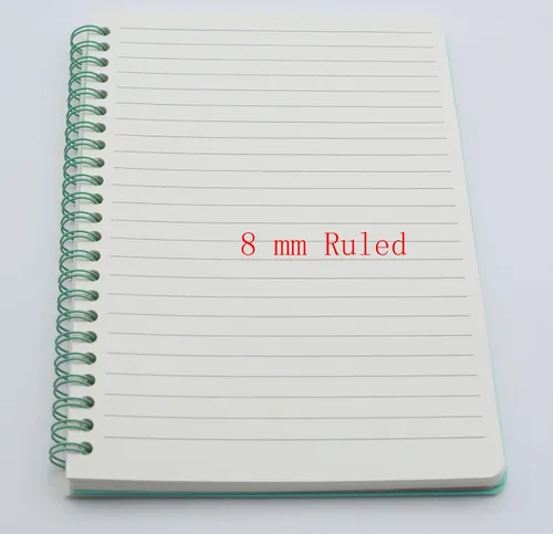 Vista 5 de Yansanido Cuaderno en espiral, 5 piezas A5 con tapa blanda impermeable de 8 mm con rayas, 80 hojas/160 páginas para estudio y notas (ligero)