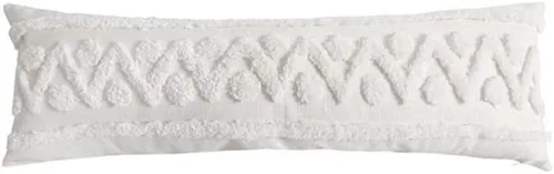 Vista 9 de Funda de almohada geométrica con borlas, funda de almohada copetuda, funda de cojín lumbar bohemia para sofá, sala de estar y cama, color blanco, 12