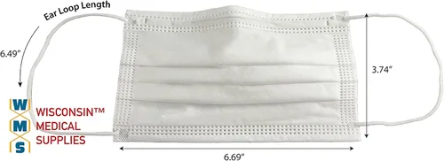 Vista 6 de Mascarillas faciales de 3 capas, fabricadas en Estados Unidos