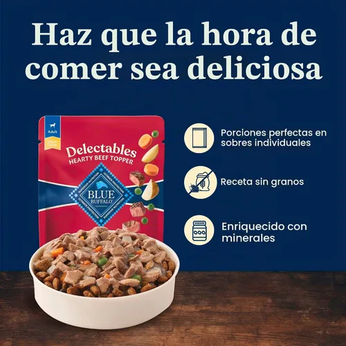 Vista 4 de Blue Buffalo Delectables - Cubrealimentos para perros sin granos de carne