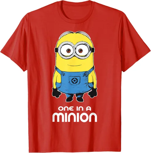 Vista 87 de Despicable Me Camiseta estampada Minions Bob One in A Minion Negro