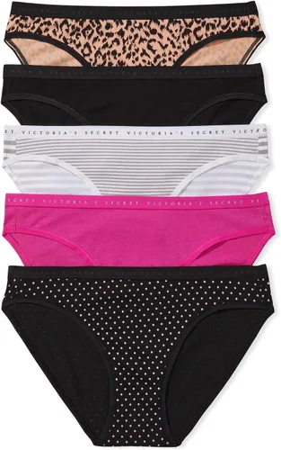 Vista 18 de Victoria's Secret - Ropa interior estilo bikini de algodón para mujer, bragas de cobertura moderada, paquete múltiple (XS-XXL)