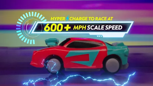 Vista 4 de Hyper Burst Jump Strike Playset Race and Battle! Customizable Race Track & Micro Scale Cars Over 600+ MPH Scale Speed!