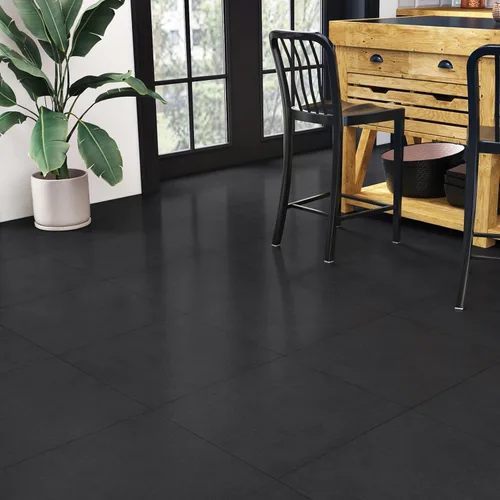 Vista 5 de Azulejos de vinilo autoadhesivos de mármol negro para baño, azulejos de vinilo autoadhesivos para despegar y pegar, azulejos de azulejos extraíbles