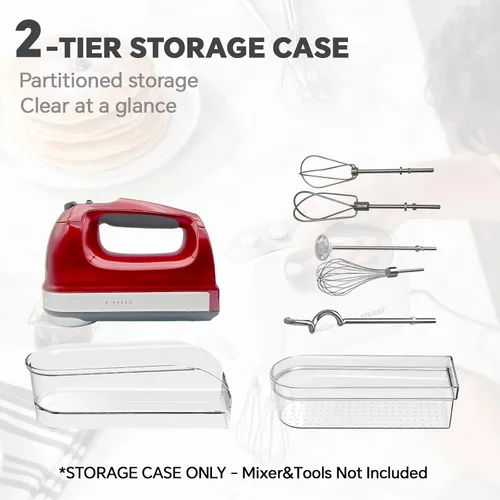 Vista 2 de KitchenAid - Caja de almacenamiento para batidora de mano para batidoras de mano KitchenAid serie KHM5/KHM6/KHM7/KHM9 Ultra Power Speed, caja