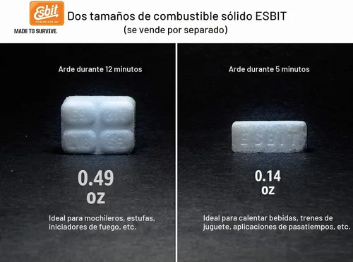 Vista 4 de Esbit 1300-grados tabletas de combustible sólido para mochileros, Camping, Prep de emergencia, sin humo y pasatiempo