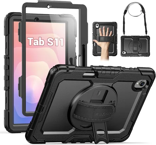 Vista 16 de SEYMAC - Funda protectora resistente a prueba de golpes para Samsung Galaxy Tab S6 Lite de 10.4 pulgadas 2024/2022/2020 (SM-P620/P610/P615), Negro