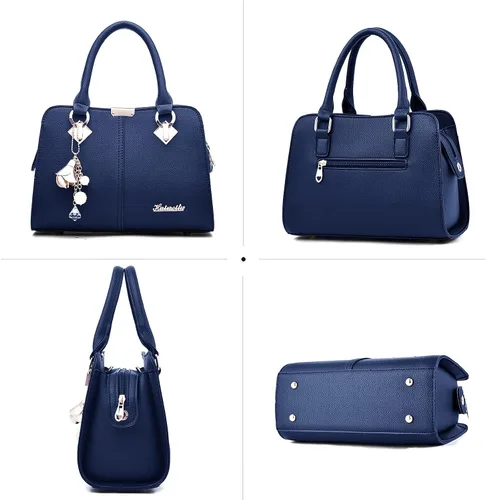 Vista 5 de Bolso elegante para mujer, bolso de hombro, bolso cruzado de viaje, bolso de mensajero para compradores, impermeable, de piel sintética
