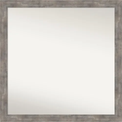 Vista 27 de Amanti Art Silver Bathroom Mirror for Over Sink, 26x45 Custom Made Marred Pewter Rectangle Vanity Mirror, Oversize Casual Wood Frame, Hangs Estaño