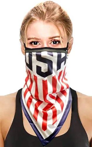 Vista 5 de CCFW Face Bandana Ear Loops Elegante Hombres Mujeres Polainas de Cuello para Polvo Viento Moto